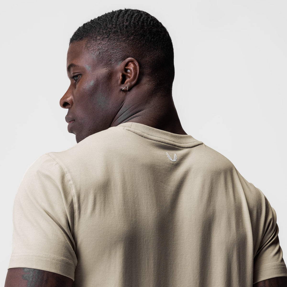 0923. Supima® Essential Tee - Sand Smoke | ASRV