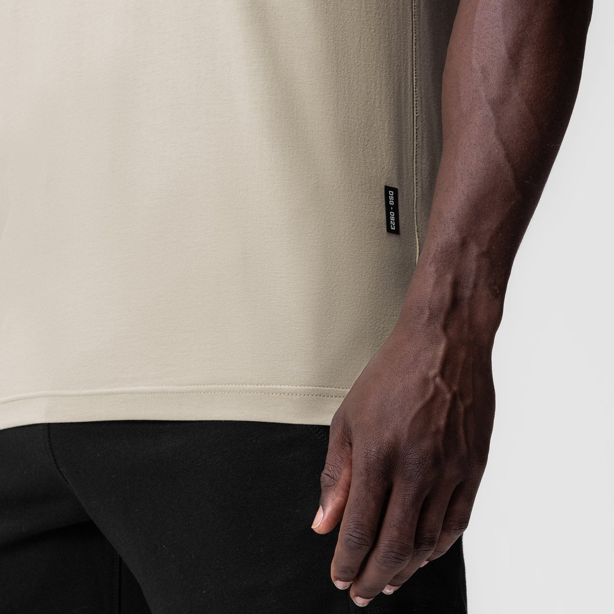 0923. Supima® Essential Tee - Sand Smoke | ASRV