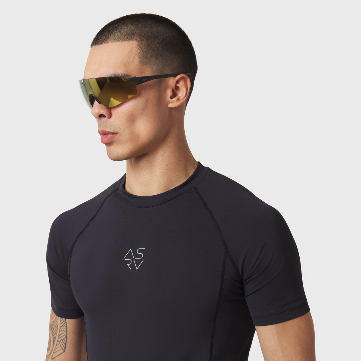 1164. LYCRA® ADAPTIV Baselayer Shortsleeve - Black | ASRV