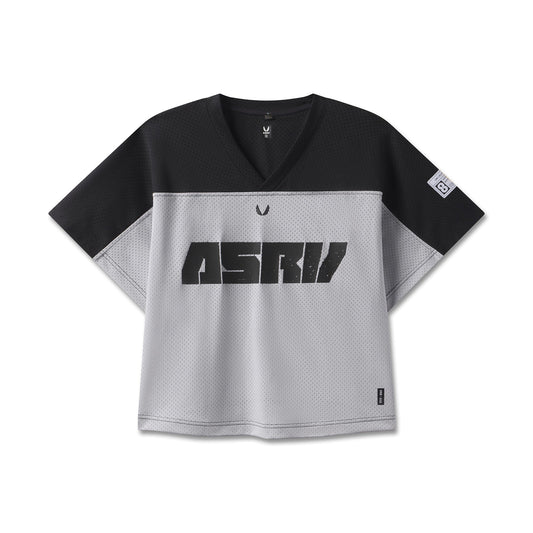 1111. Ion-Mesh™ Crop Jersey - Slate Grey | ASRV