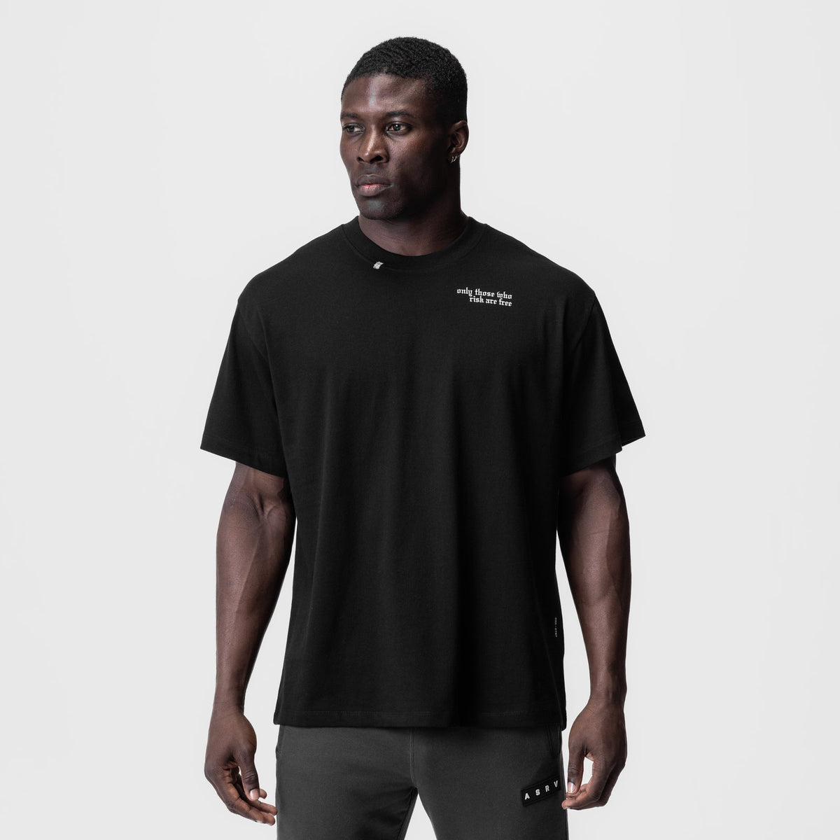 0797. Tech Essential™ Relaxed Tee - Black "Brush Wings/ASRV" | ASRV
