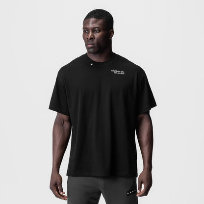 0797. Tech Essential™ Relaxed Tee - Black "Brush Wings/ASRV" | ASRV