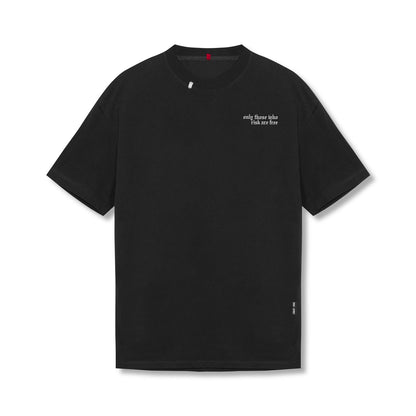 0797. Tech Essential™ Relaxed Tee - Black "Brush Wings/ASRV" | ASRV