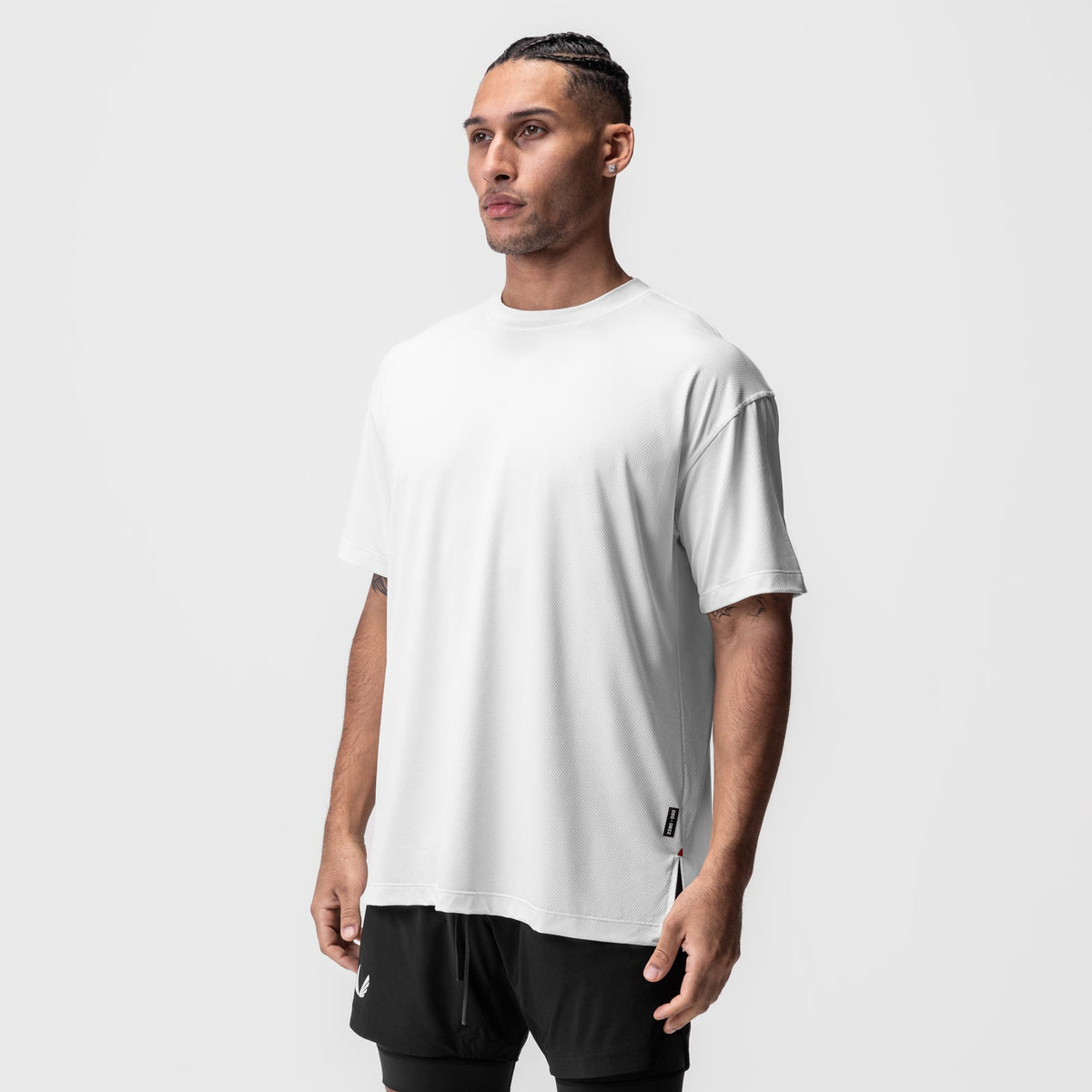 0822. AeroSilver® Oversized Tee - White | ASRV