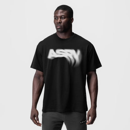 0797. Tech Essential™ Relaxed Tee - Black "Signal Lost" | ASRV
