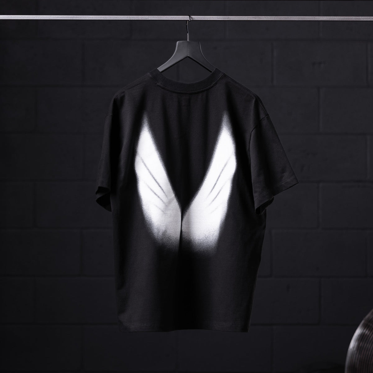 0797. Tech Essential™ Relaxed Tee - Black "Signal Lost" | ASRV