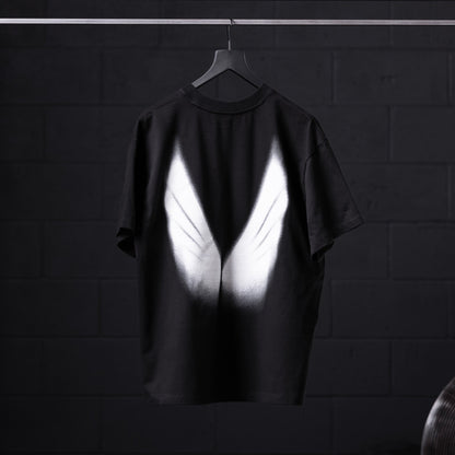 0797. Tech Essential™ Relaxed Tee - Black "Signal Lost" | ASRV