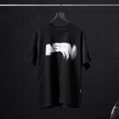 0797. Tech Essential™ Relaxed Tee - Black "Signal Lost" | ASRV