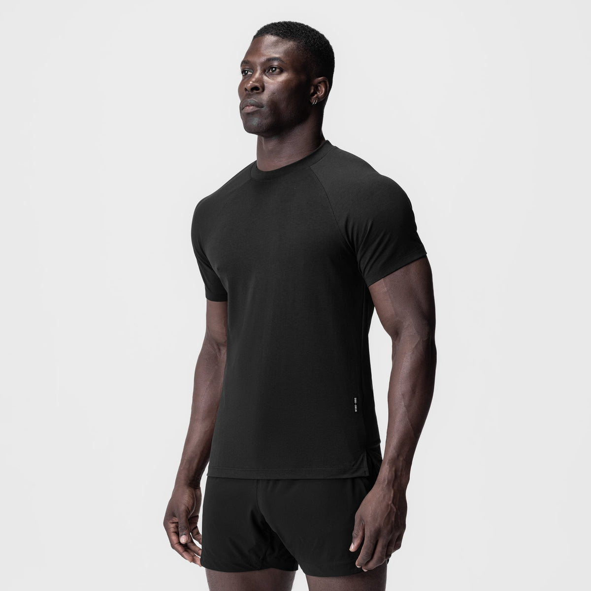0919. Supima® Fitted Tee - Black | ASRV