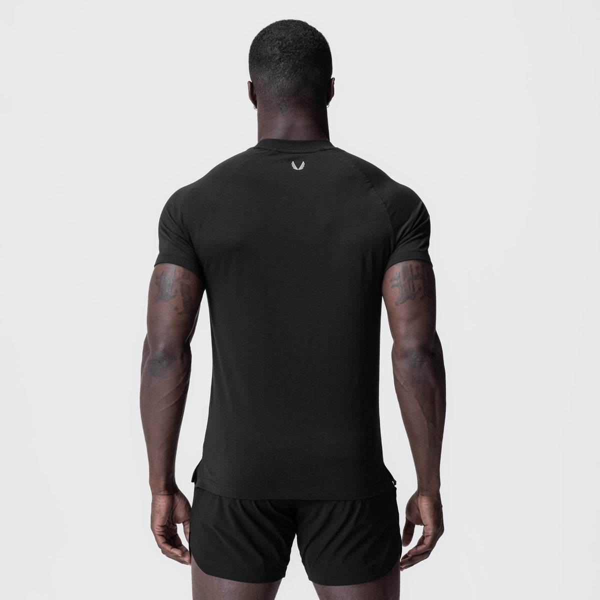0919. Supima® Fitted Tee - Black | ASRV