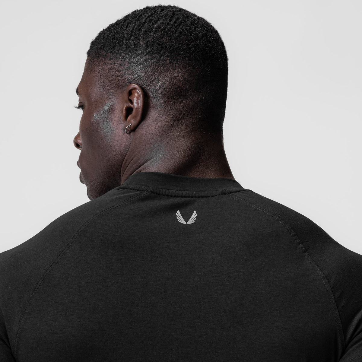 0919. Supima® Fitted Tee - Black | ASRV
