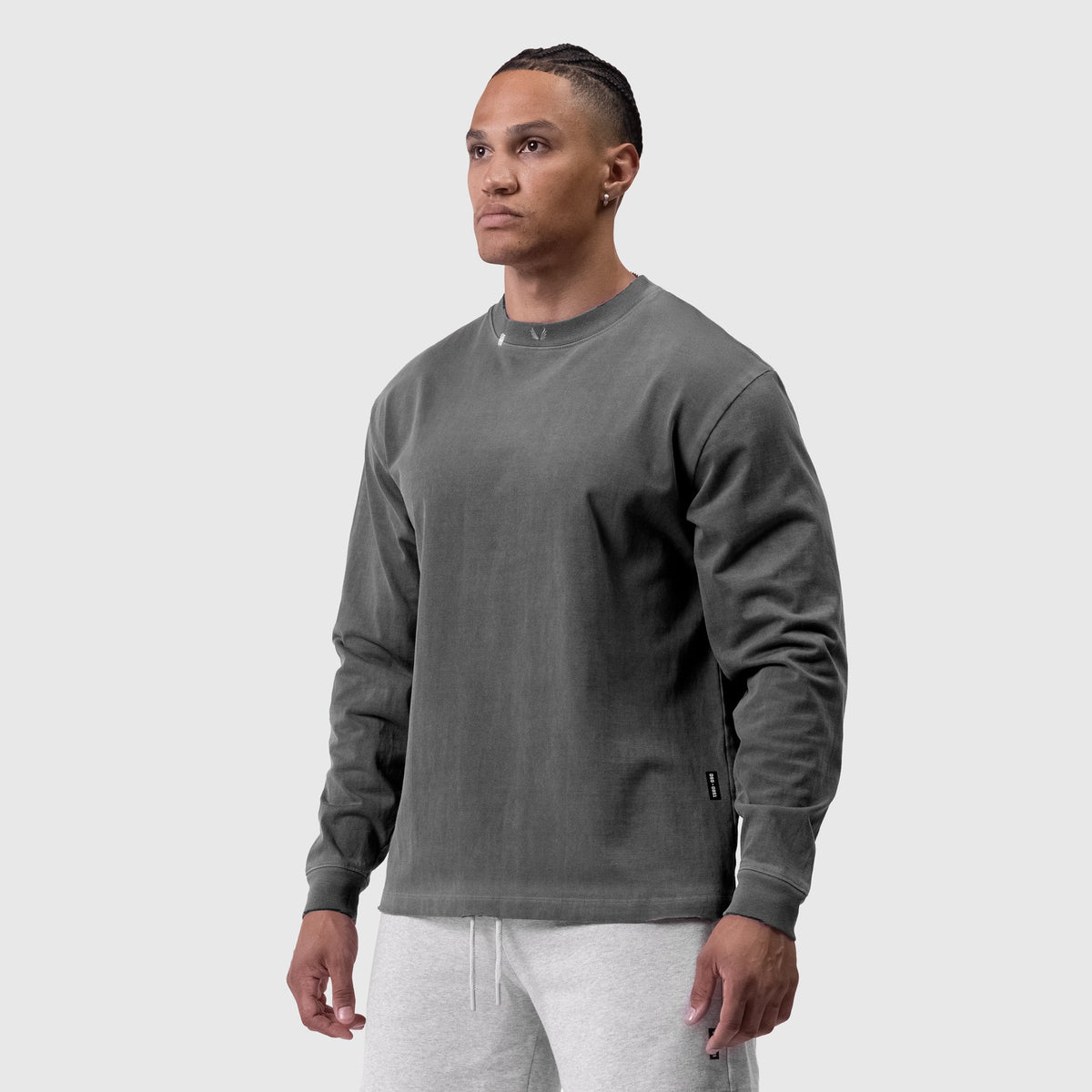 0851. Tech Essential™ Relaxed Long Sleeve - Faded Grey | ASRV
