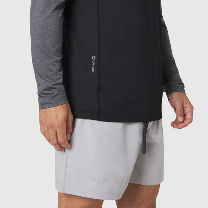 1190. AEROSILVER® UPF50+ Run Long Sleeve - Black | ASRV