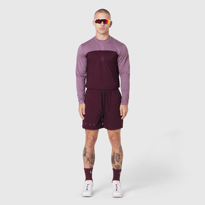 1190. AEROSILVER® UPF50+ Run Long Sleeve - Merlot | ASRV