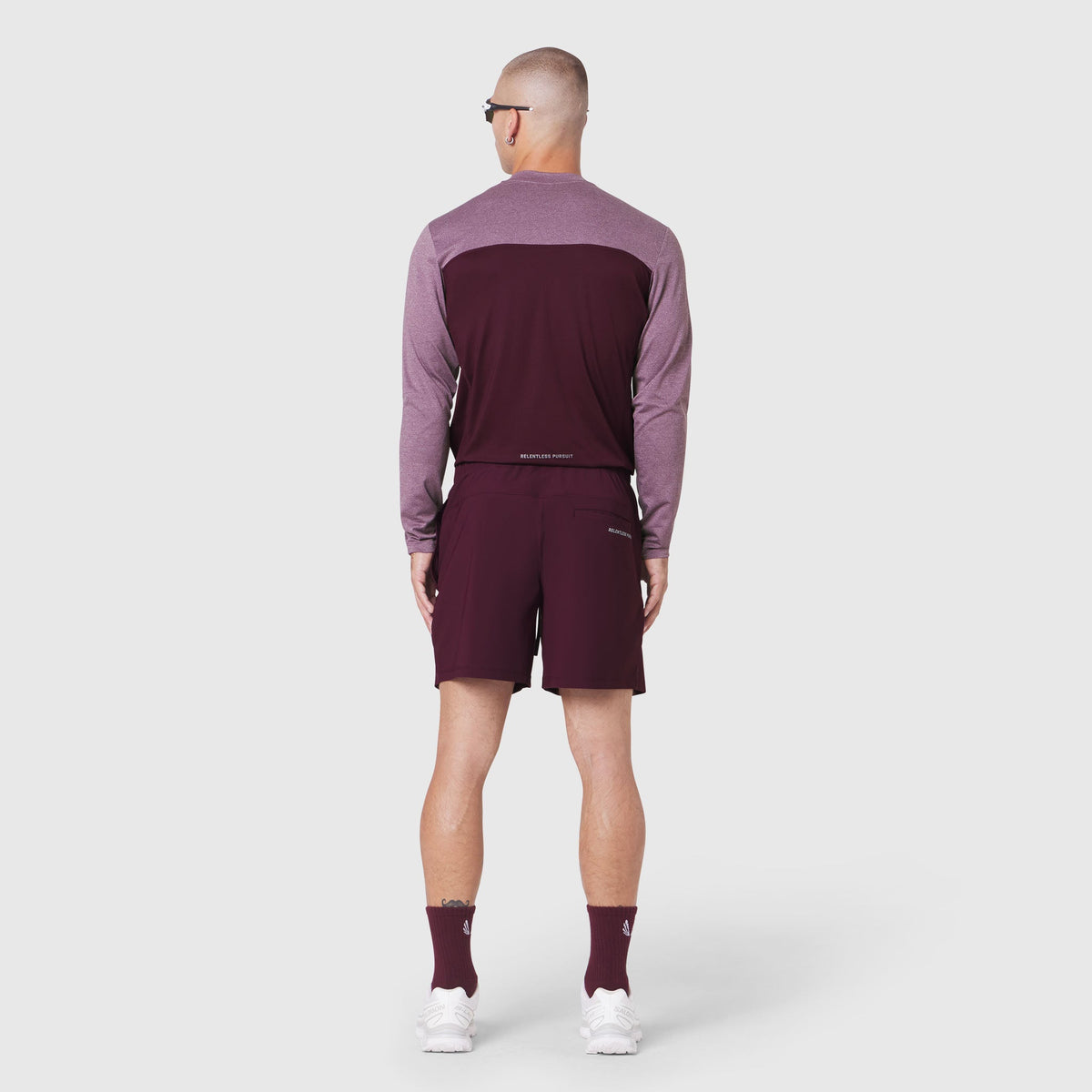 1190. AEROSILVER® UPF50+ Run Long Sleeve - Merlot | ASRV