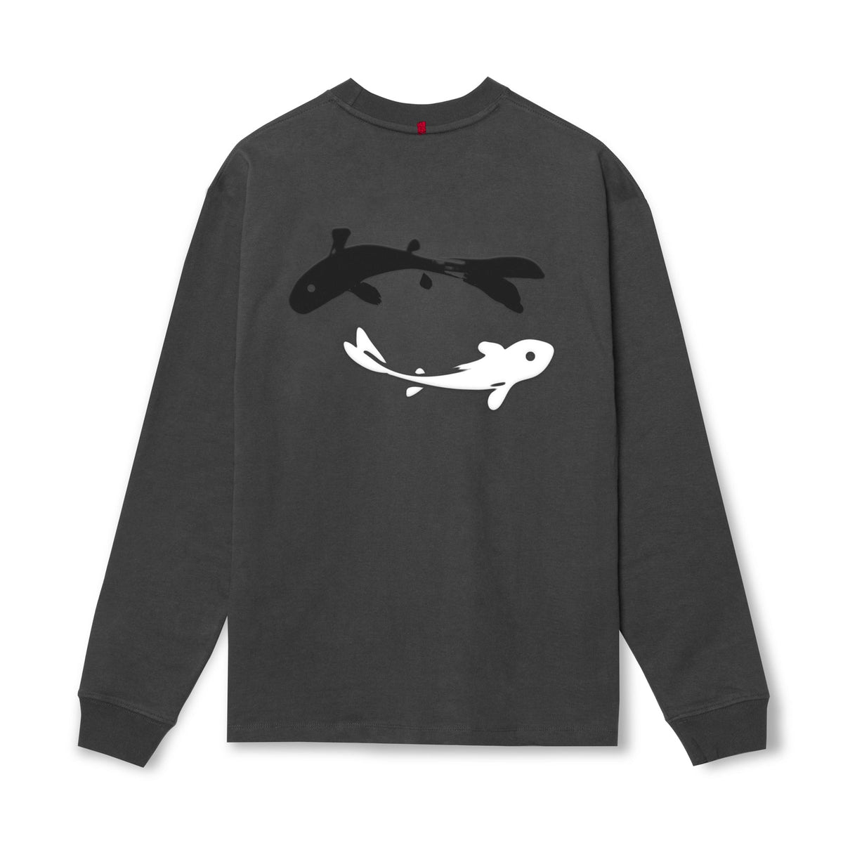 0851. Tech Essential™ Relaxed Long Sleeve - Space Grey "Koi" | ASRV