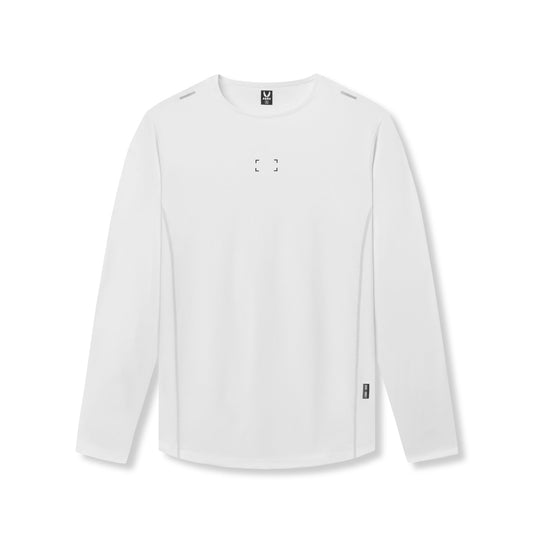 0907. AeroSilver® Training Long Sleeve - White "Space Bracket" | ASRV