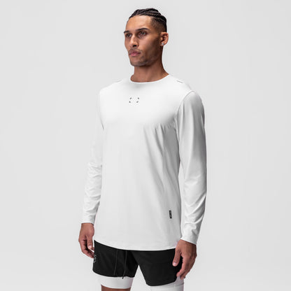 0907. AeroSilver® Training Long Sleeve - White "Space Bracket" | ASRV