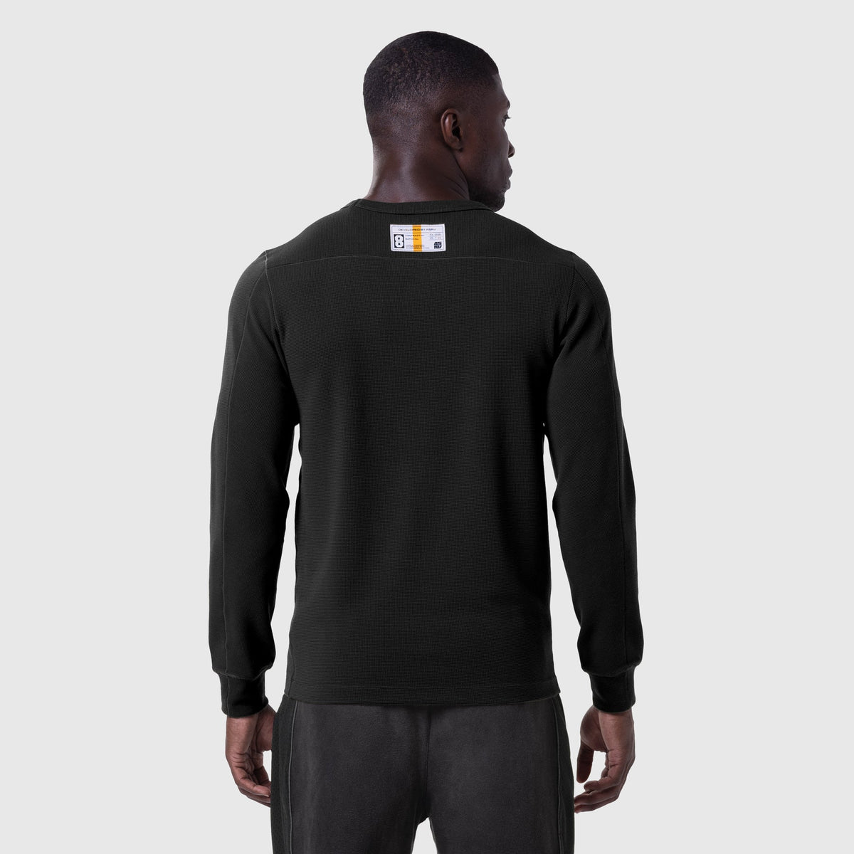 1112. Waffle Knit Longsleeve - Black | ASRV