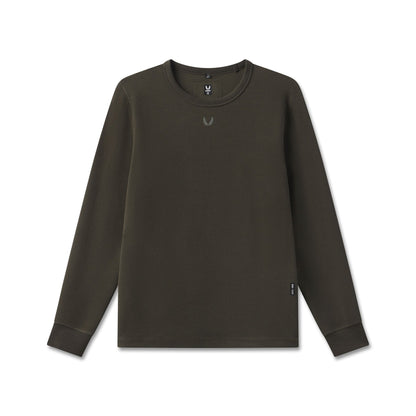 1112. Waffle Knit Longsleeve - Olive | ASRV