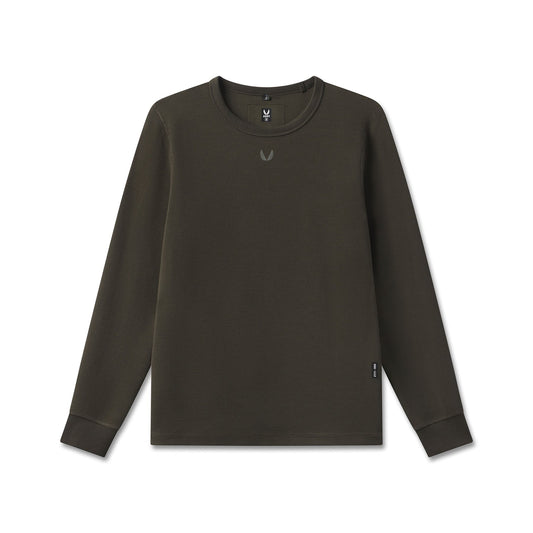 1112. Waffle Knit Longsleeve - Olive | ASRV