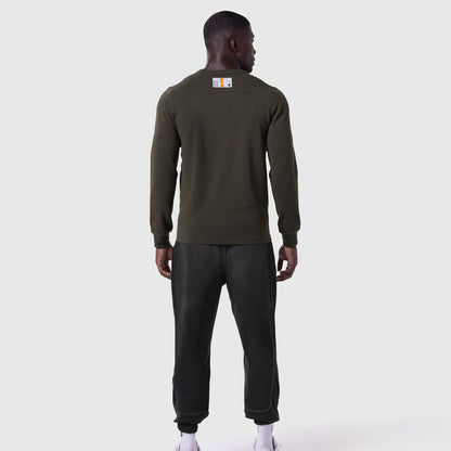 1112. Waffle Knit Longsleeve - Olive | ASRV