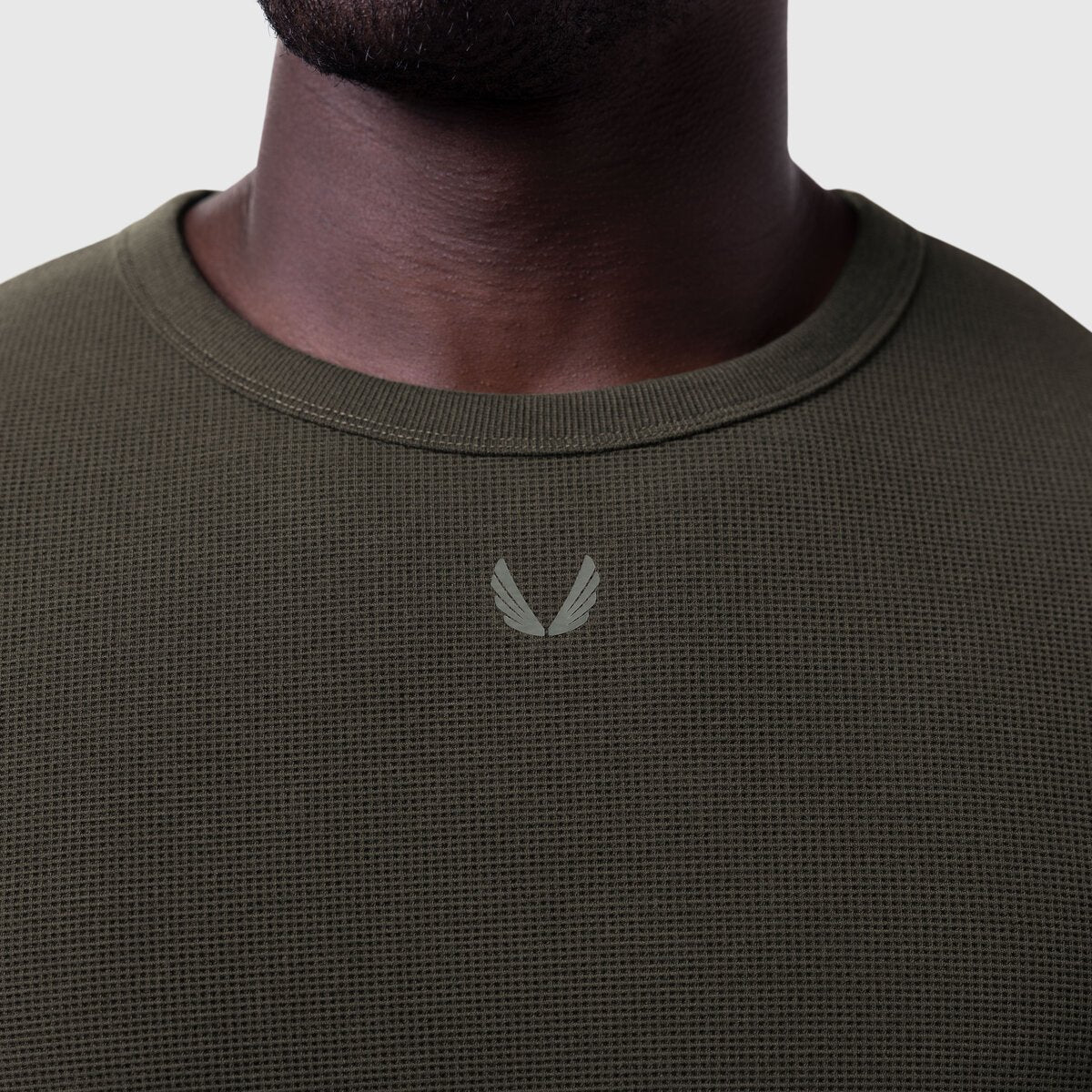 1112. Waffle Knit Longsleeve - Olive | ASRV