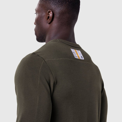 1112. Waffle Knit Longsleeve - Olive | ASRV