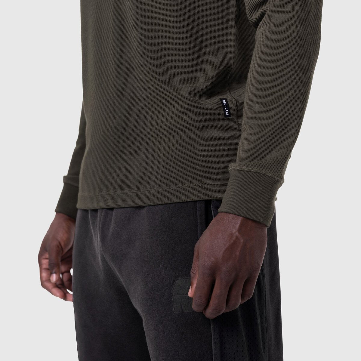 1112. Waffle Knit Longsleeve - Olive | ASRV