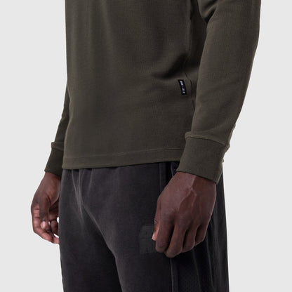 1112. Waffle Knit Longsleeve - Olive | ASRV