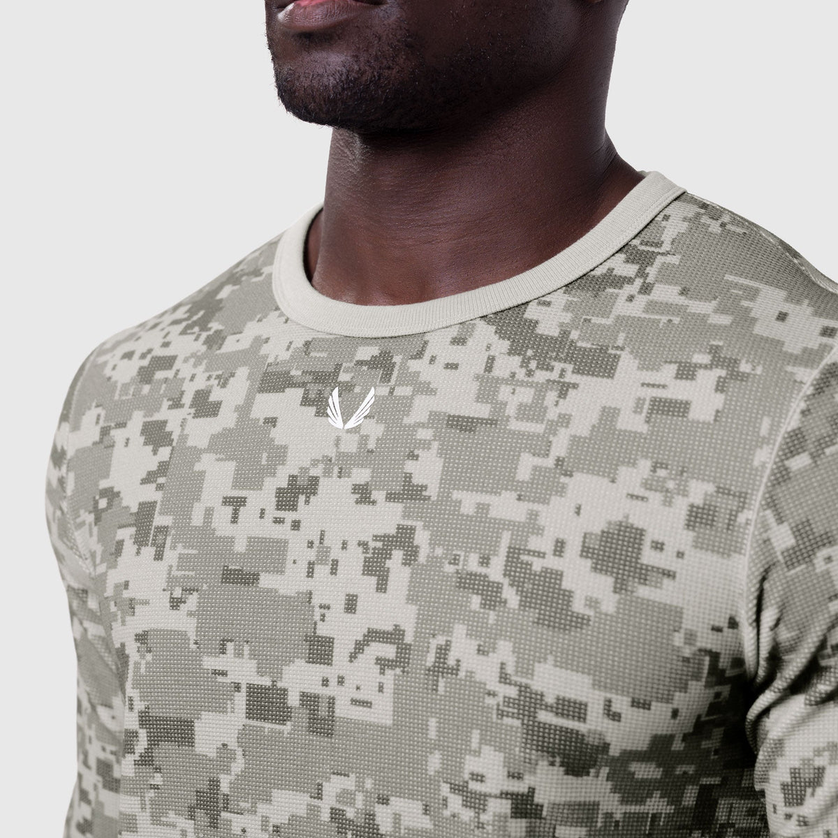 1112. Waffle Knit Longsleeve - Digital Camo | ASRV