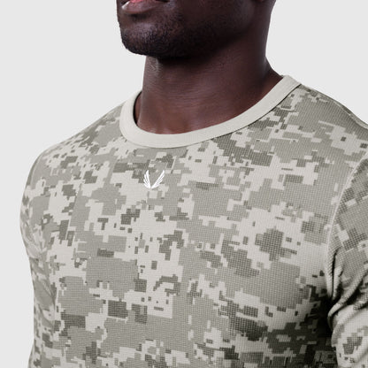 1112. Waffle Knit Longsleeve - Digital Camo | ASRV