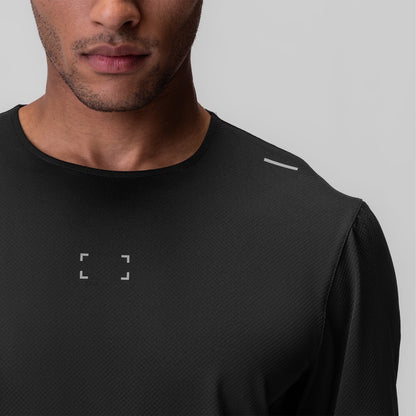 0907. AeroSilver® Training Long Sleeve - Black "Space Bracket" | ASRV