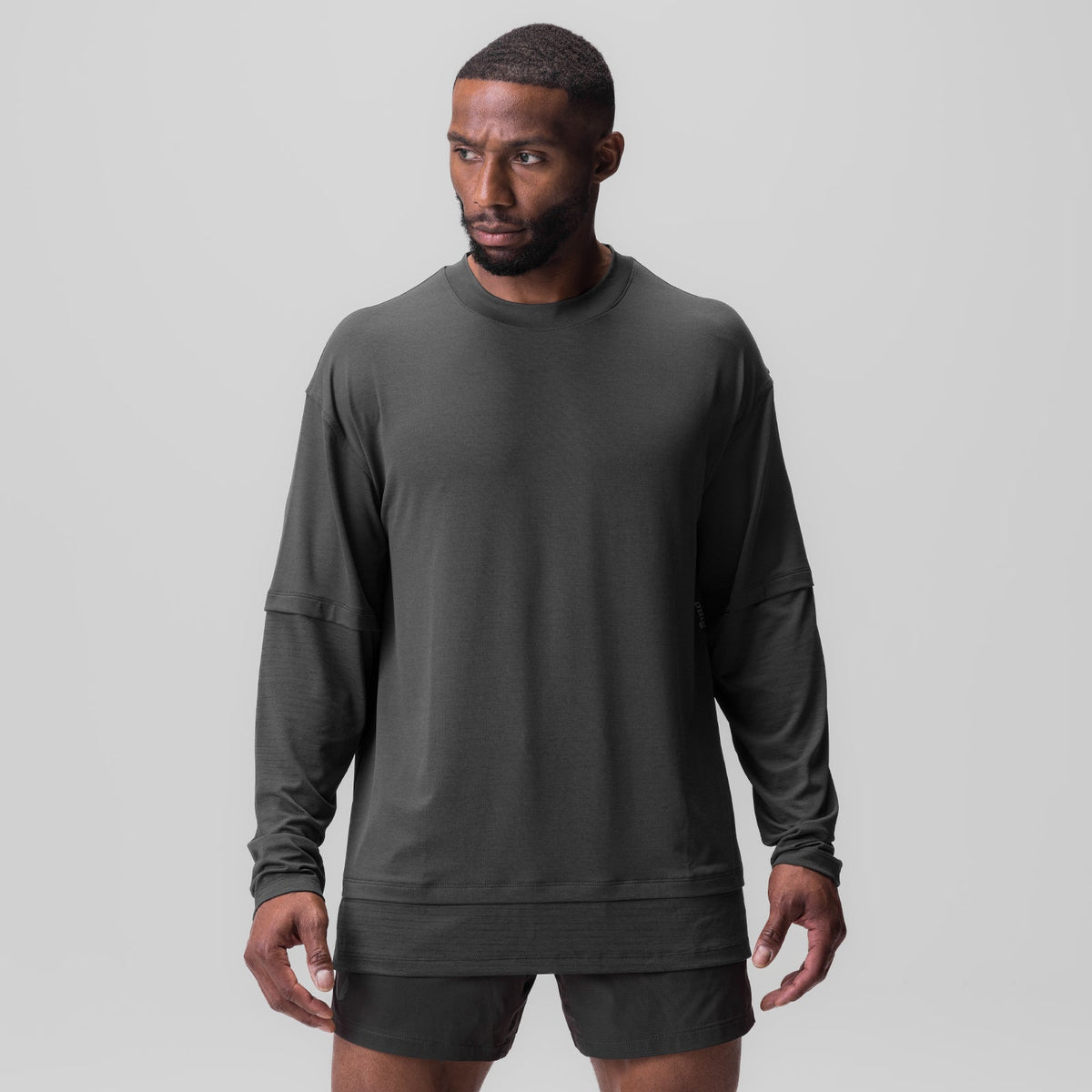 0842. 3D-Lite® 2.0 Layered Long Sleeve - Space Grey "OTWR" | ASRV