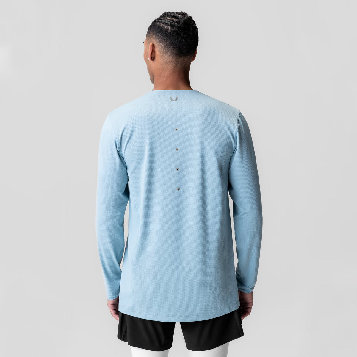 0907. AeroSilver® Training Long Sleeve - Light Sky "Space Bracket" | ASRV