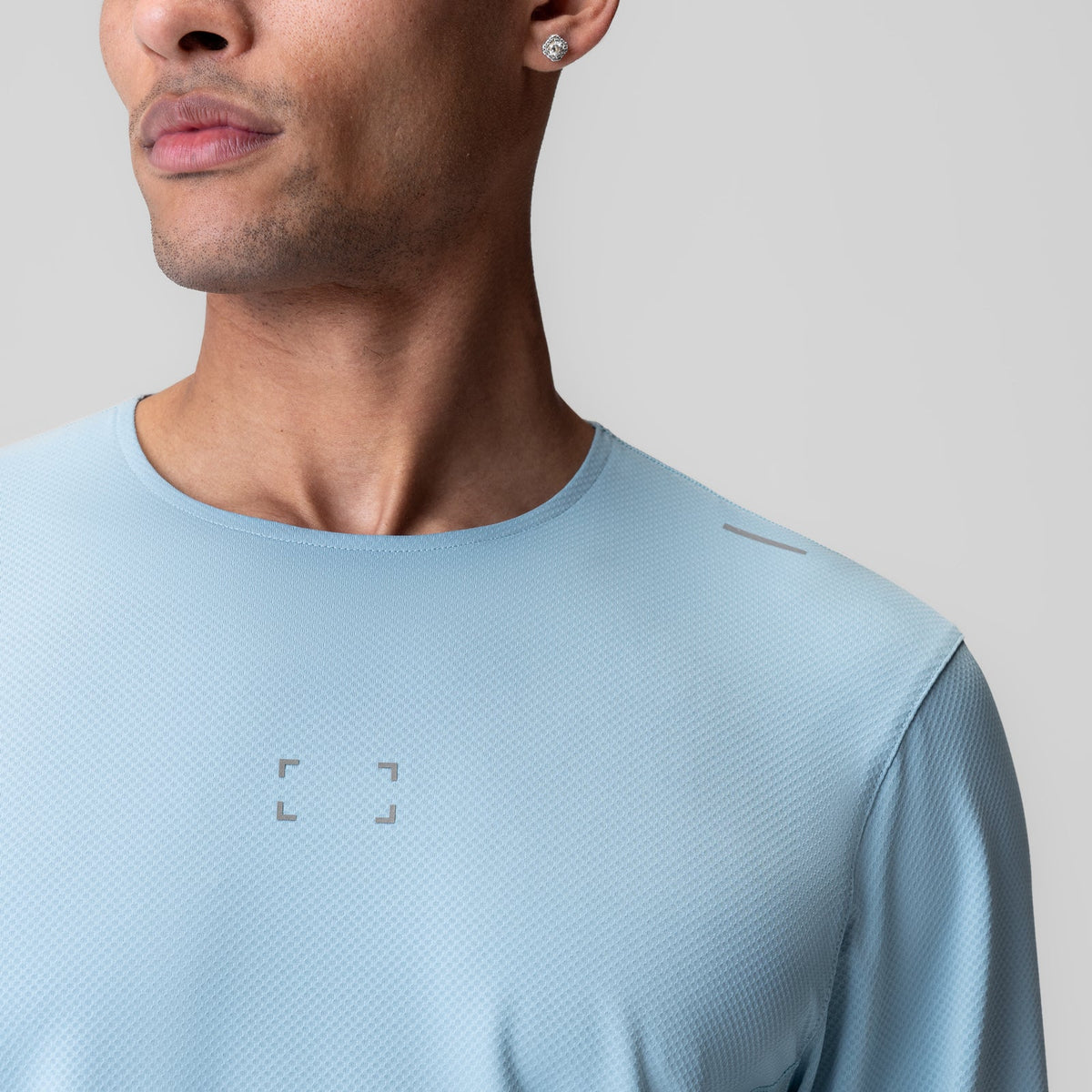 0907. AeroSilver® Training Long Sleeve - Light Sky "Space Bracket" | ASRV