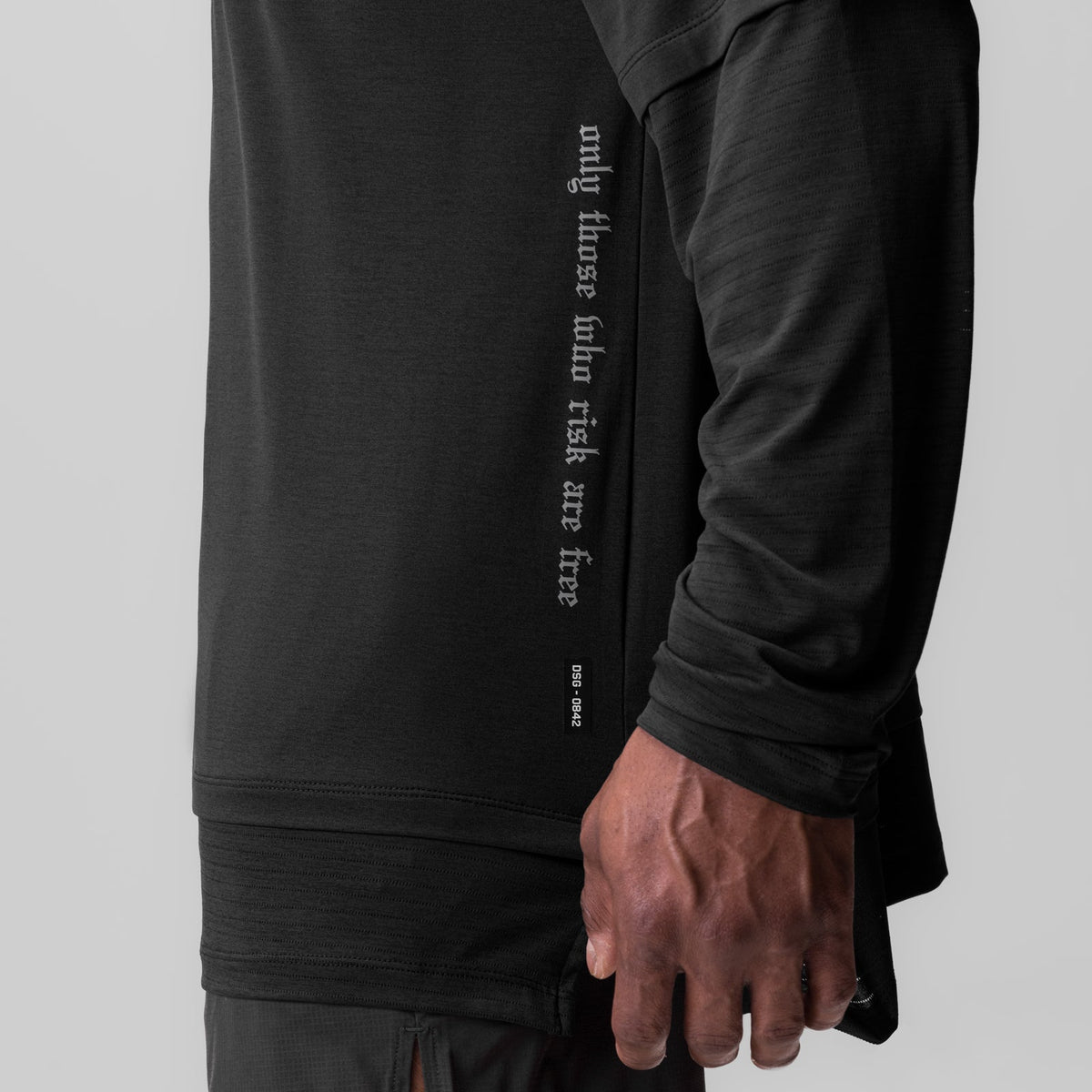 0842. 3D-Lite® 2.0 Layered Long Sleeve - Black "OTWR" | ASRV