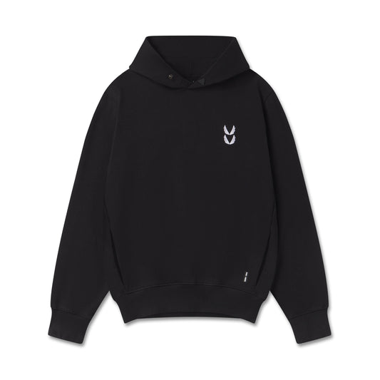 0920. Tech Essential™ Distressed Hoodie - Black | ASRV