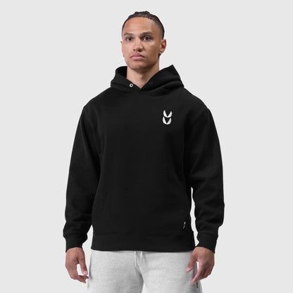 0920. Tech Essential™ Distressed Hoodie - Black | ASRV