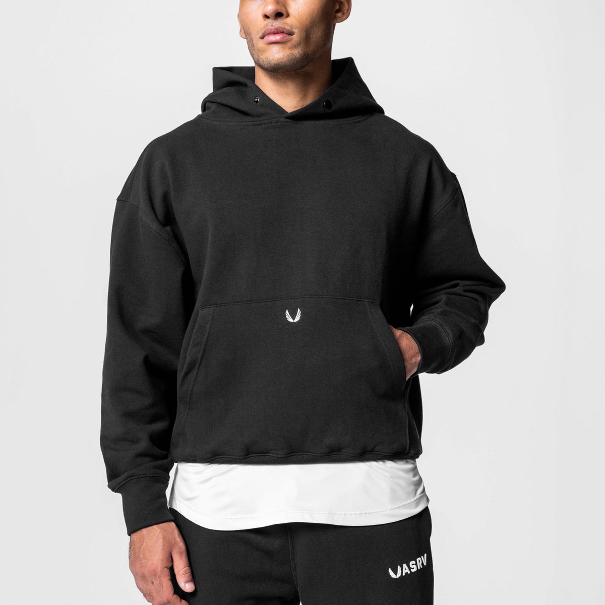 0648. Tech-Terry™ Hoodie - Black | ASRV