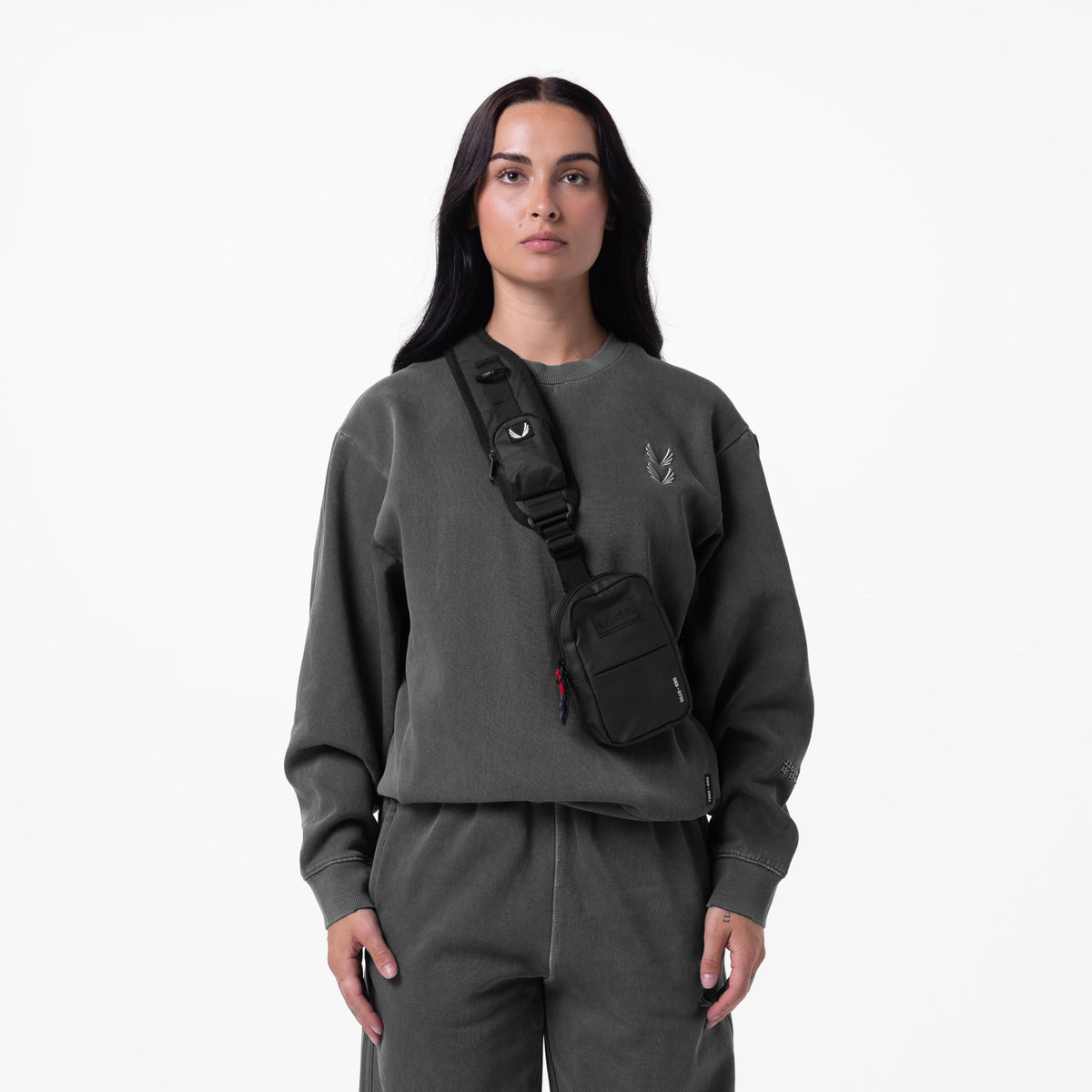 0861. Tech Essential™ Distressed Crewneck - Faded Grey | ASRV