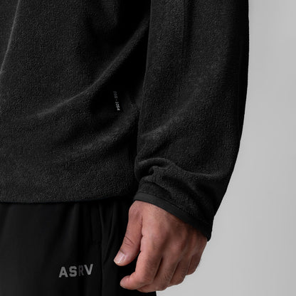 1054. Towel Terry Reversible Hoodie - Black | ASRV