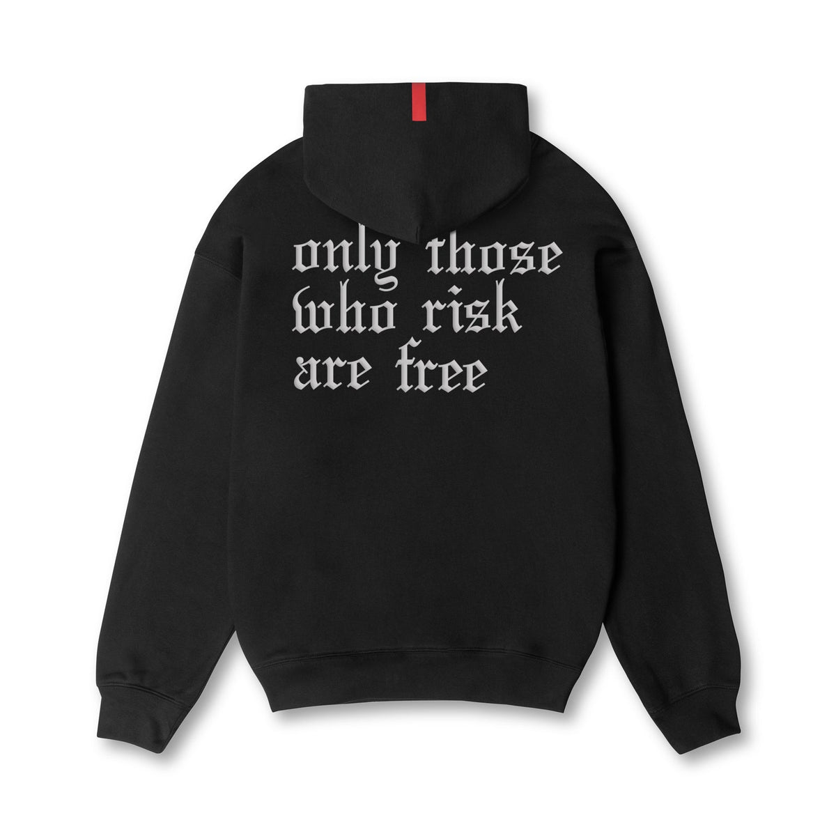 0874. Tech-Terry™ Zip Pocket Hoodie - Black/White "OTWR" | ASRV