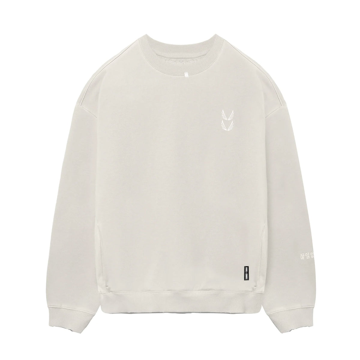 0861. Tech Essential™ Distressed Crewneck - Faded Stone | ASRV