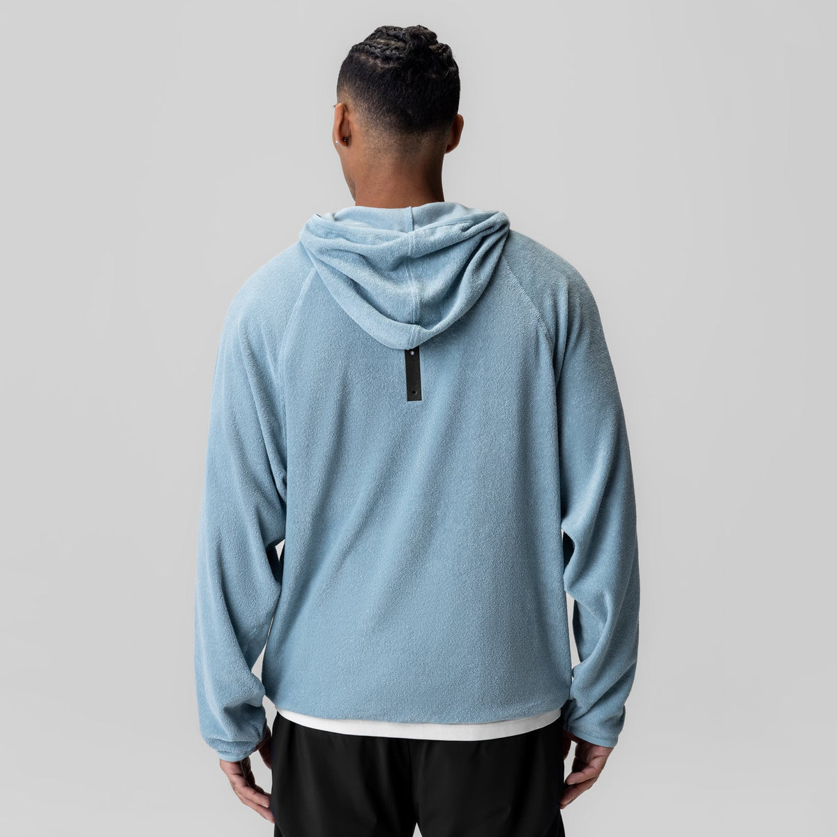 1054. Towel Terry Reversible Hoodie - Light Sky | ASRV