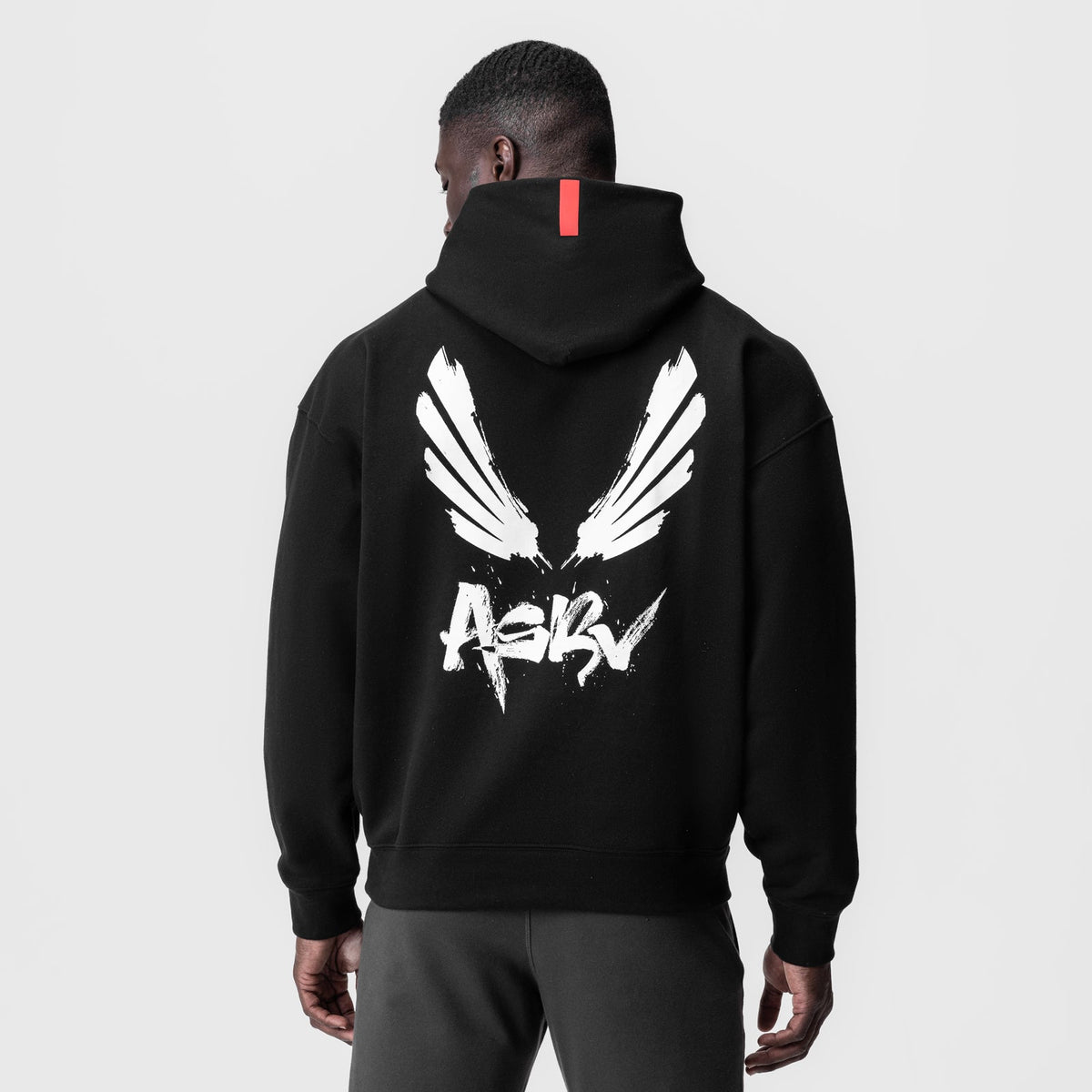 0874. Tech-Terry™ Zip Pocket Hoodie - Black "Brush Wings/ASRV" | ASRV