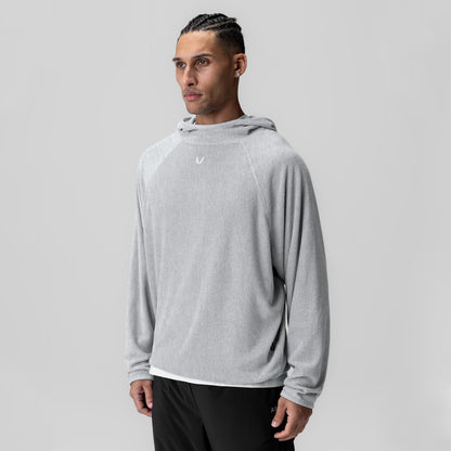 1054. Towel Terry Reversible Hoodie - Heather Grey | ASRV