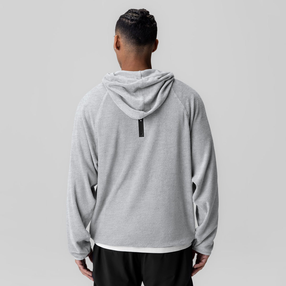 1054. Towel Terry Reversible Hoodie - Heather Grey | ASRV