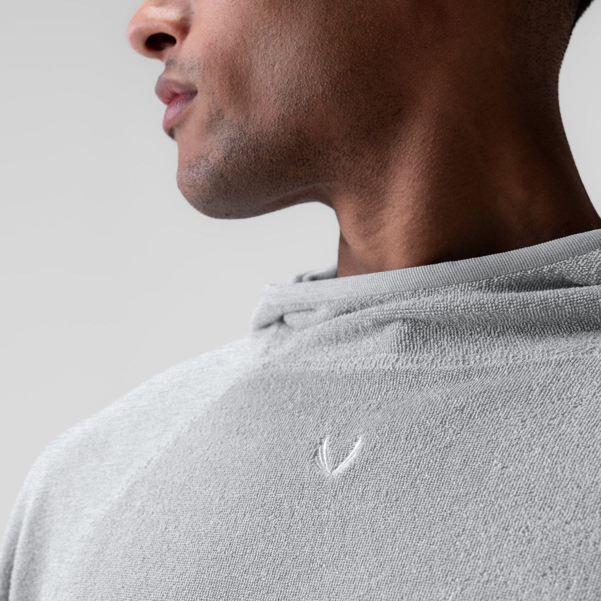 1054. Towel Terry Reversible Hoodie - Heather Grey | ASRV