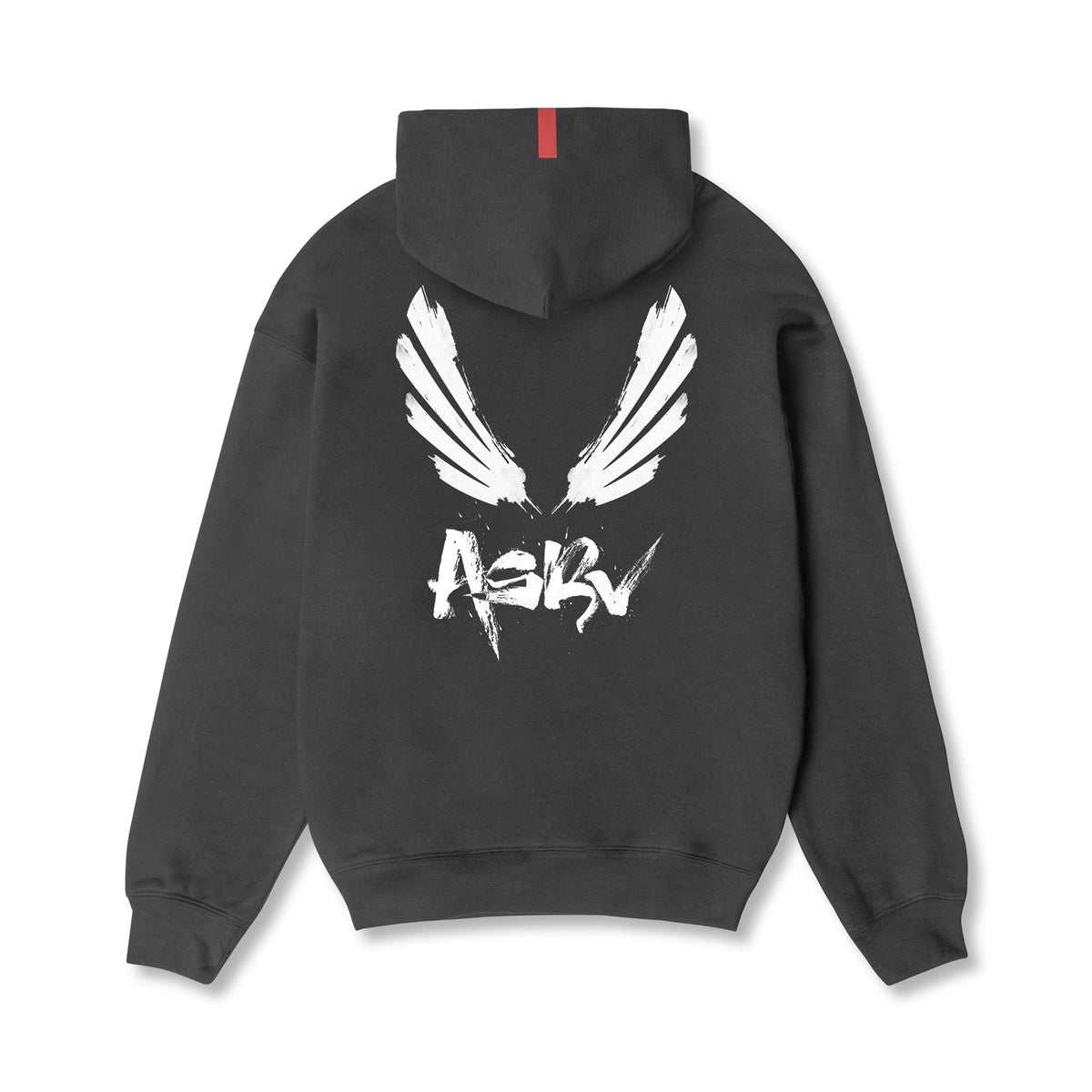 0874. Tech-Terry™ Zip Pocket Hoodie - Space Grey/White "Brush Wings/AS | ASRV